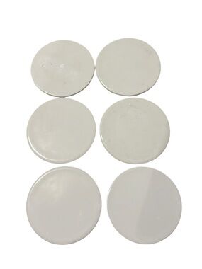 Urban Outfitters Set of 6 White Ceramic Coasters